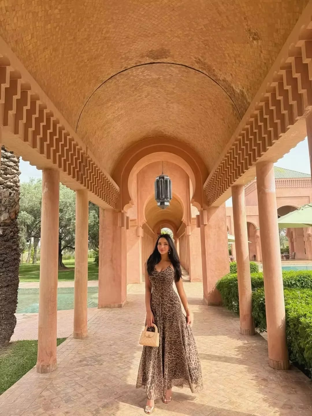 Customer photo review of Margot Leopard Print Sling Maxi Dress