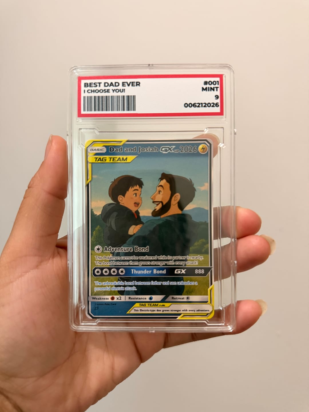 Customer photo review of Custom Pokemon Card for Dad - Anime-Inspired Personalized Pokemon Card for Dad - Perfect Gift for Dad - CPC-60
