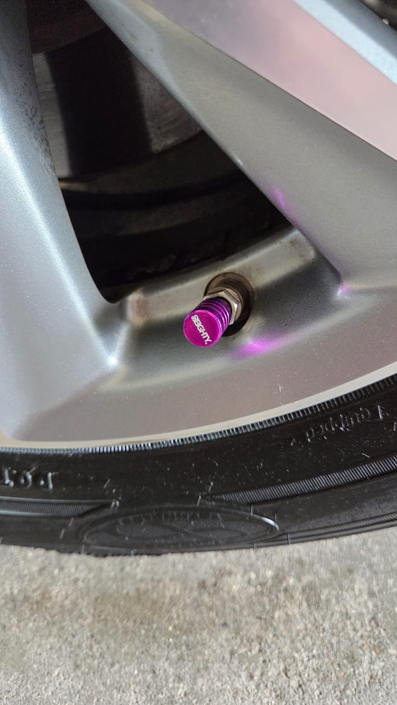 Customer photo review of 80Eighty® Purple Valve Stem Caps