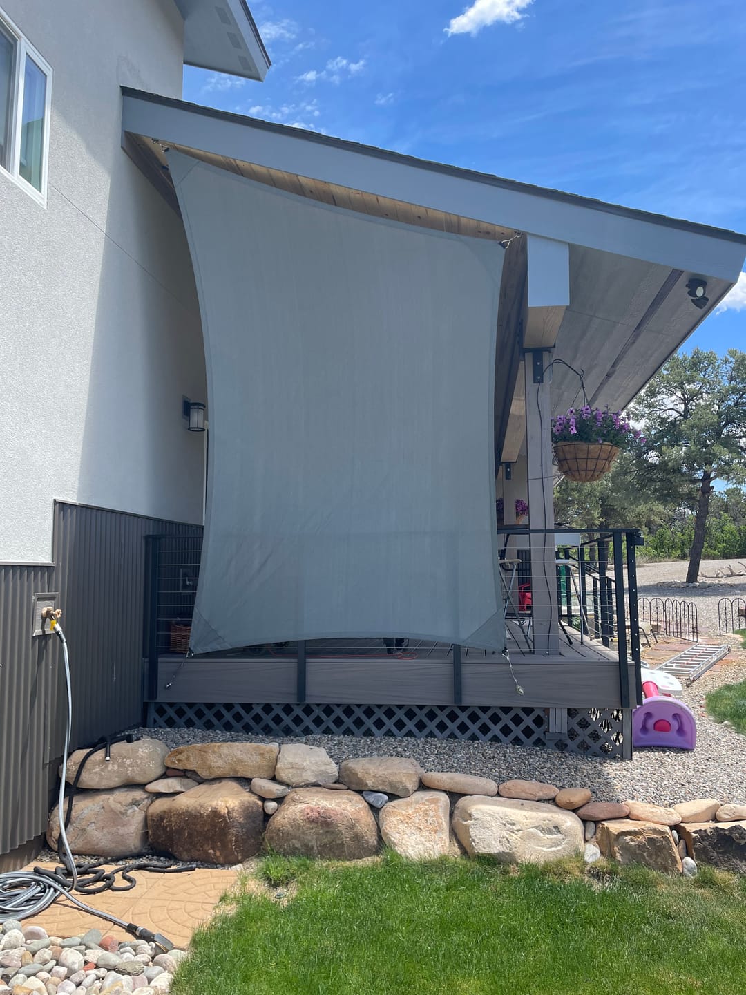 Customer photo review of Sun Shade Sail Hardware Kit for Rectangle Square Shade Sail Outdoor Installation 304 Stainless Steel