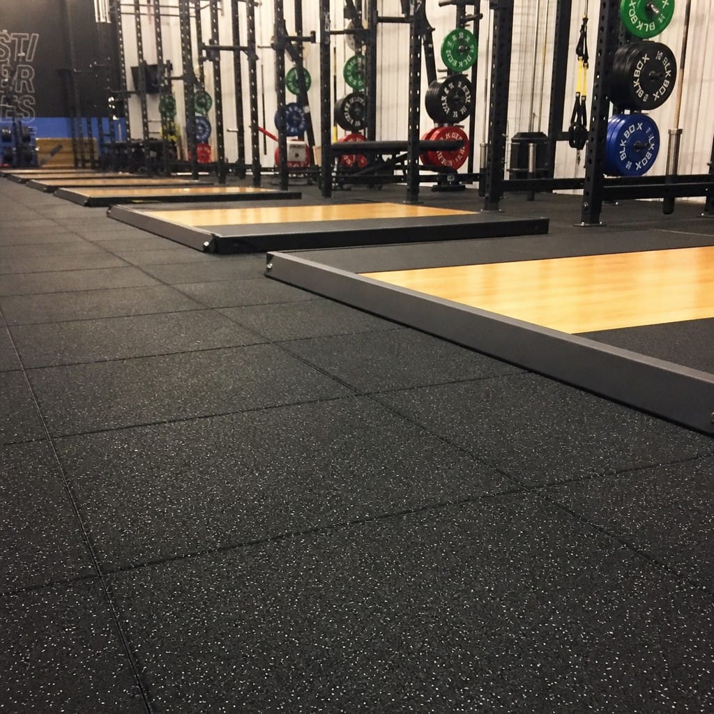 Customer photo review of 30mm Acoustic Rubber Gym Tiles | Soundproof Gym Flooring | 75 dB Noise Reduction | 200kg+ Drop Rated | EN 13893 Certified