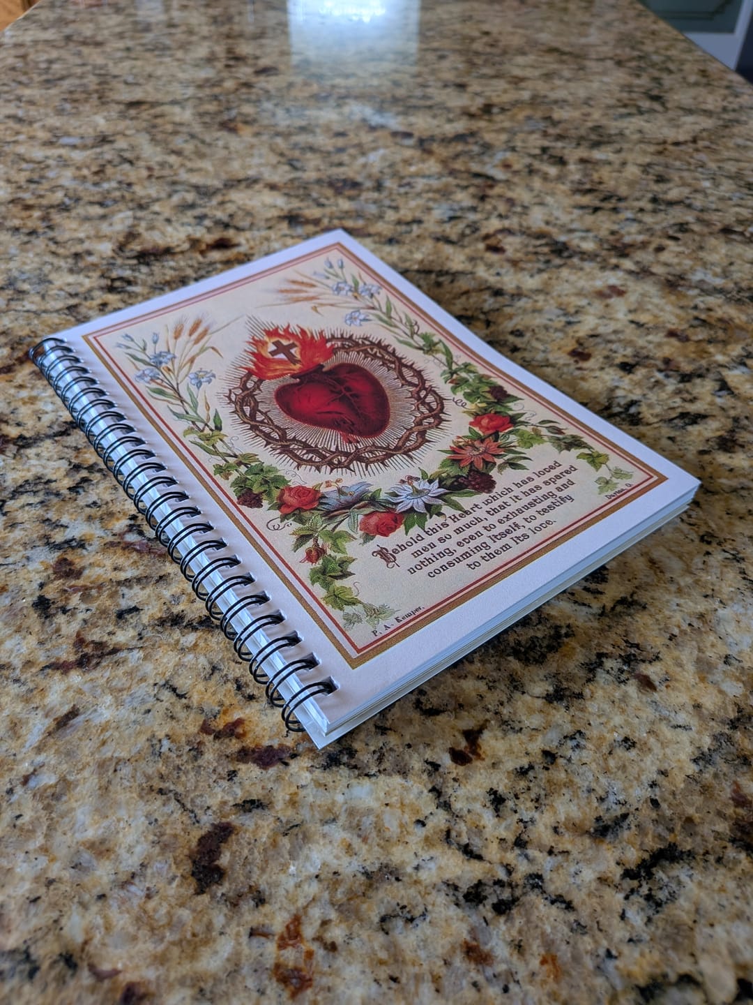 Customer photo review of Sacred Heart of Jesus Journal - Spiral Notebook