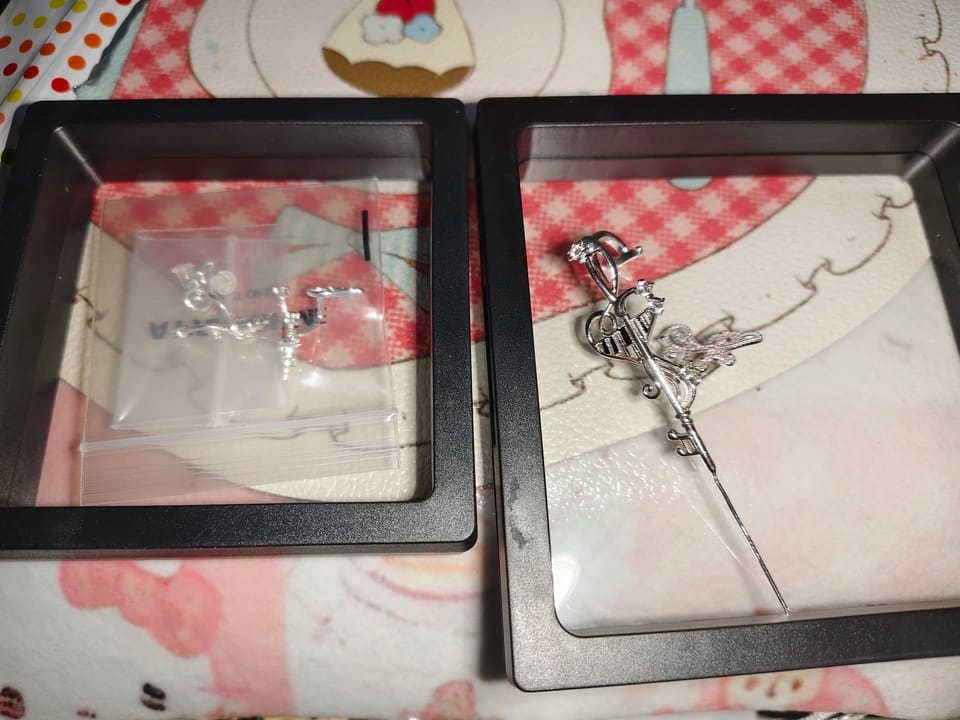 Customer photo review of Piano Keys Platinum Plating Piano Music Note Needle Piercing Earring™