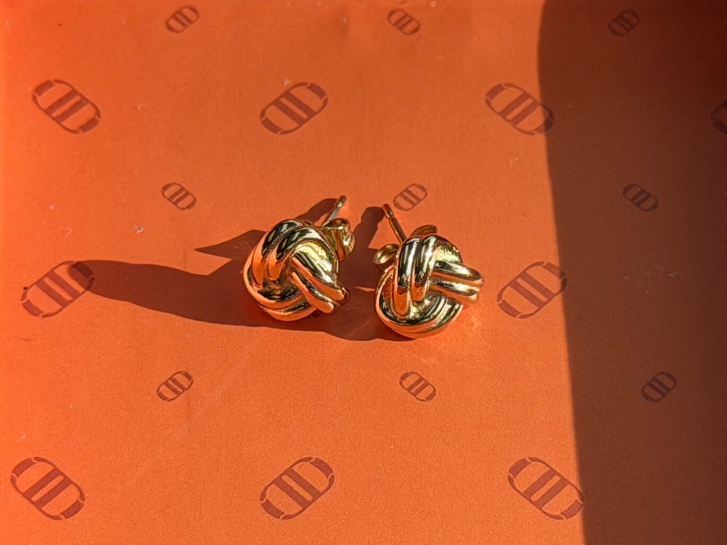 Customer photo review of Knots Stud Earrings