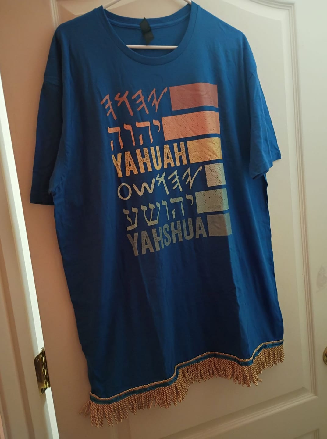 Customer photo review of Yahuah Yahshua Names In Paleo T-Shirt