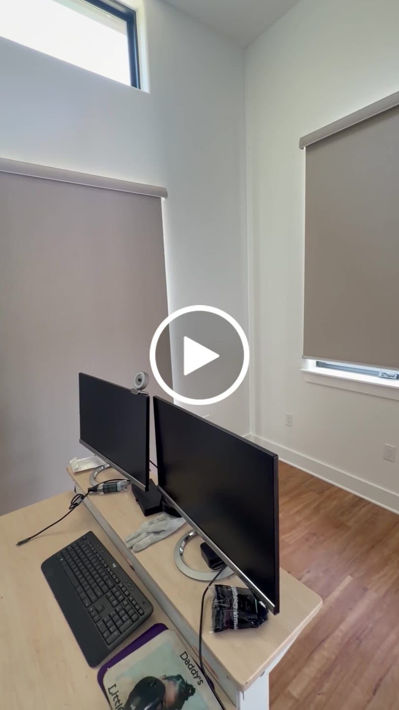 Customer video review of Smart Motorized Roller Shades 100% Blackout Safari