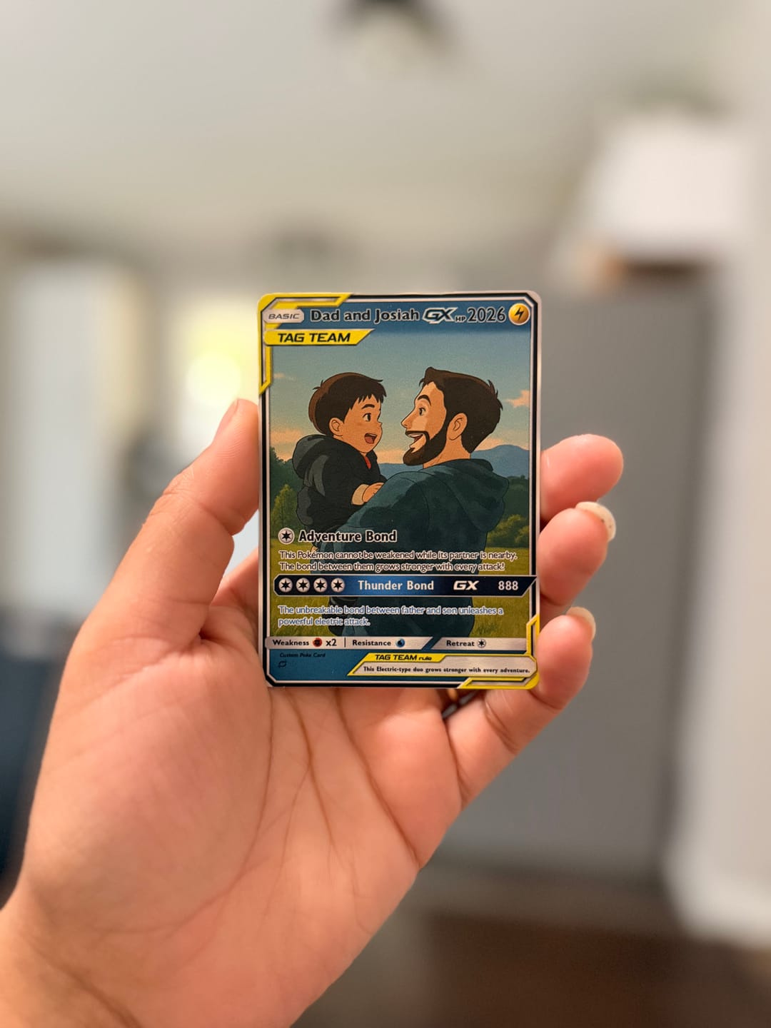 Customer photo review of Custom Pokemon Card for Dad - Anime-Inspired Personalized Pokemon Card for Dad - Perfect Gift for Dad - CPC-60