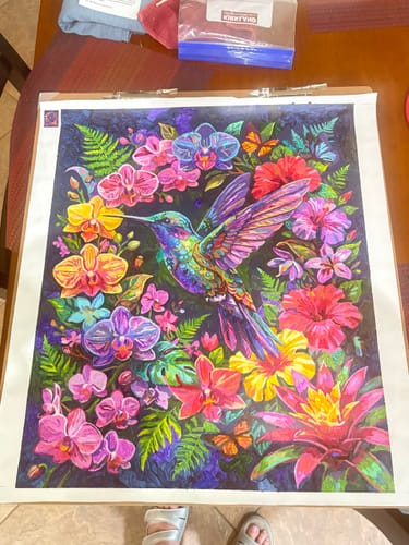 Customer photo review of Emerald Hummingbird Flowers (80 Colors)
