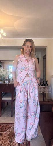 Customer photo review of Σετ με print γιλέκο  & παντελόνι