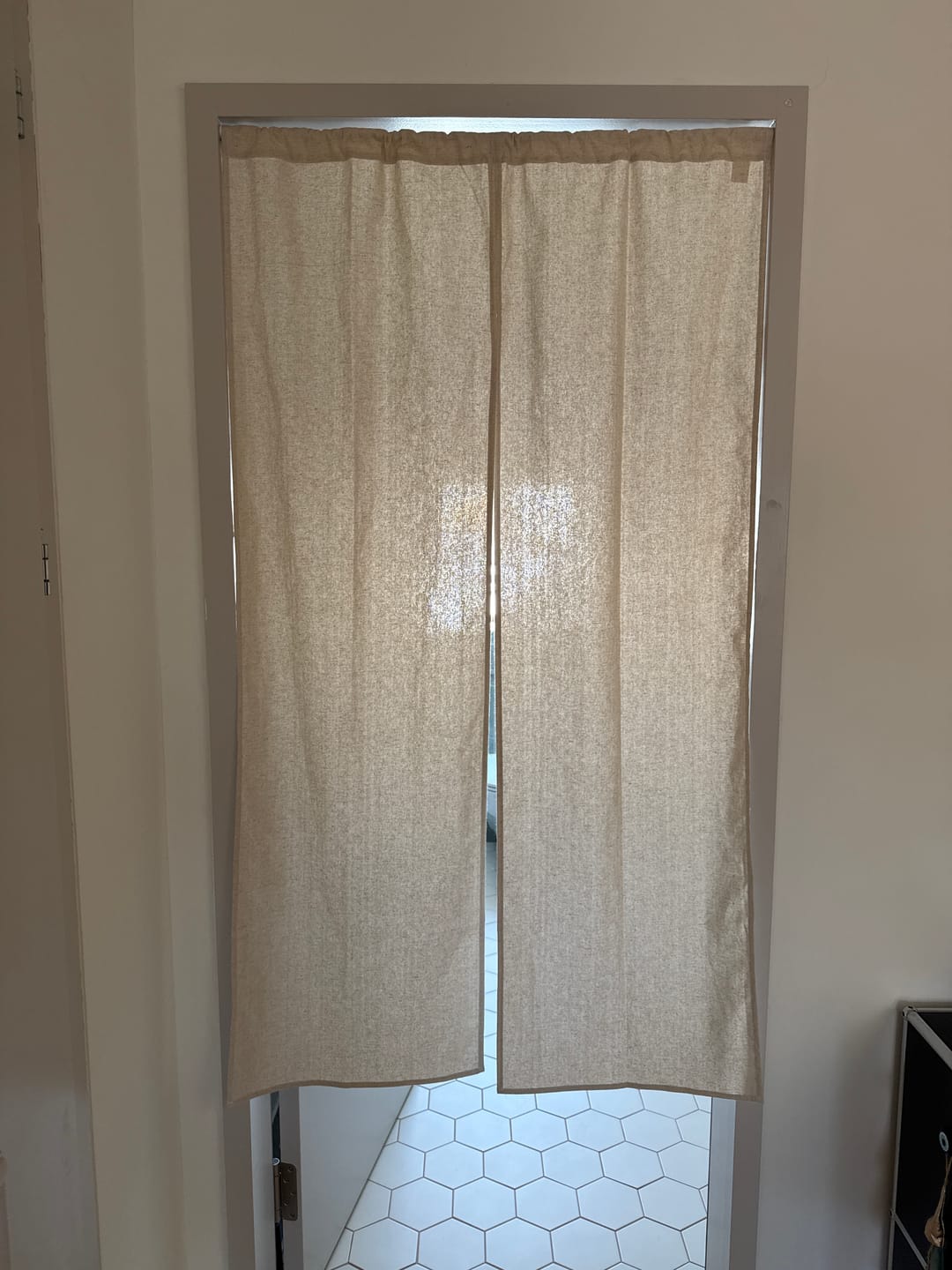 Customer photo review of Noren Vorhang Natürliches Leinen