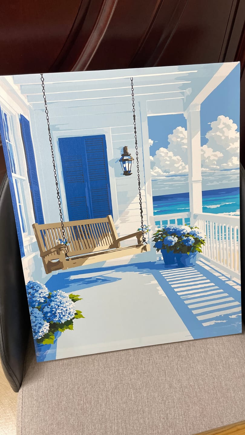 Customer photo review of Coastal Life | Paint by Number
