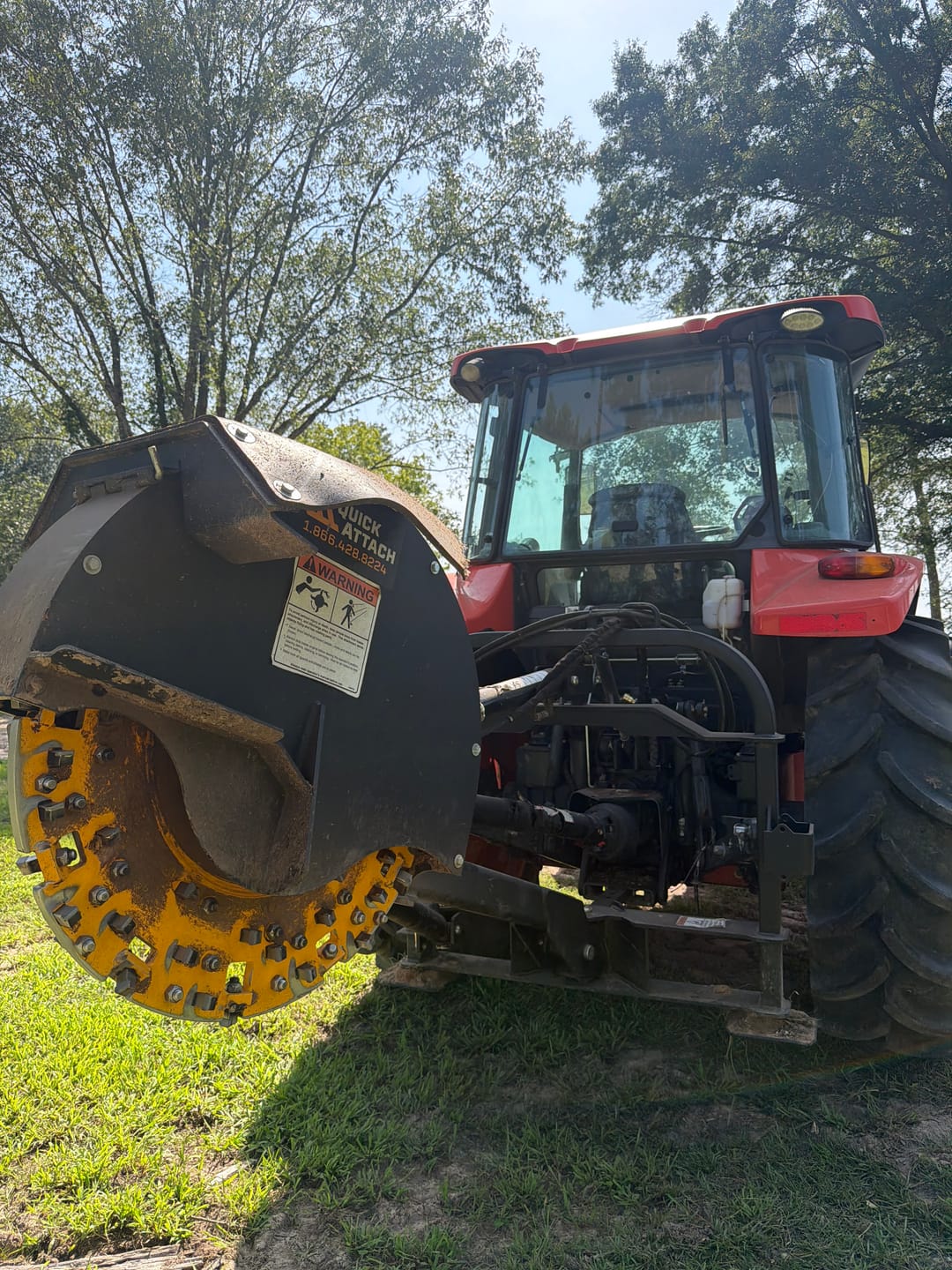 Customer photo review of Quick Stump-Away - 3-Point Stump Grinder