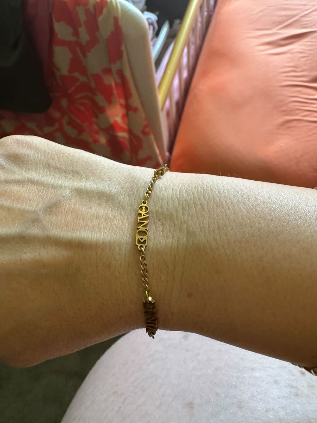 Customer photo review of Εξατομικευμένο βραχιόλι με όνομα