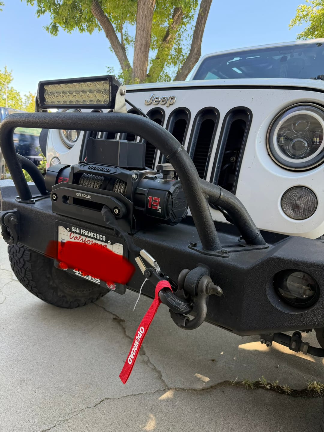 Customer photo review of OPENROAD 13,500lbs electric winch with Synthetic Rope - Panther Series 3S