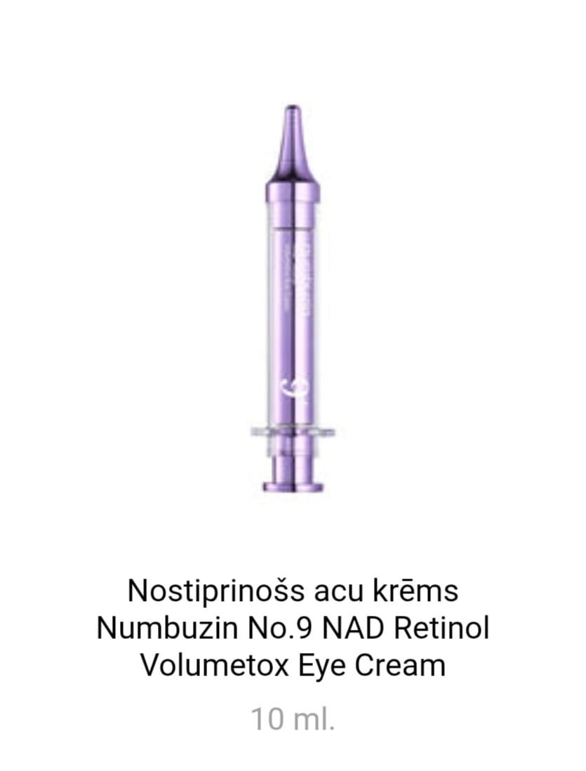 Customer photo review of Nostiprinošs acu krēms Numbuzin No.9 NAD Retinol Volumetox Eye Cream