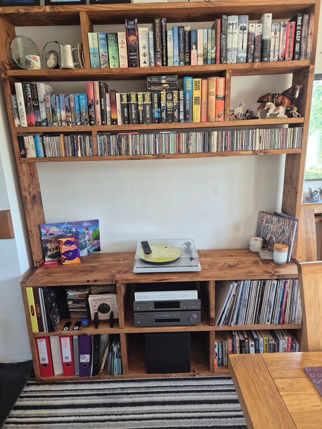 Customer photo review of Reclaimed Wood Hifi records unit - hifi cd storage