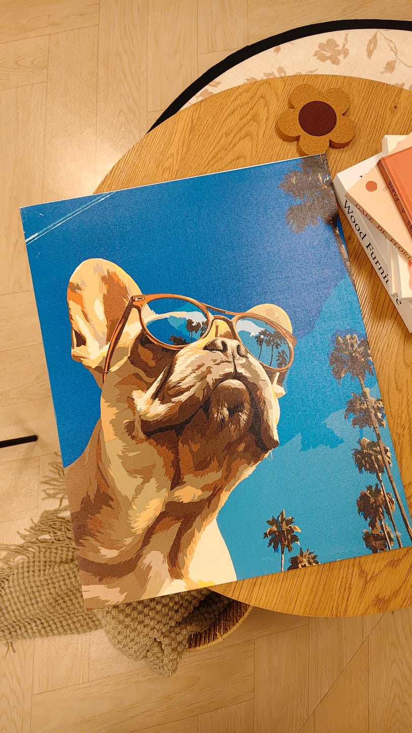 Customer photo review of French Bulldog | Paint by Number