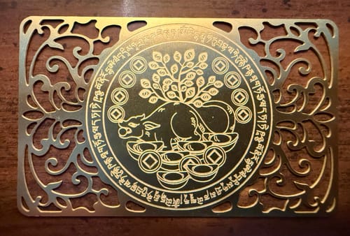 Customer photo review of Prestige Mantra Card – Gambler's Wealth