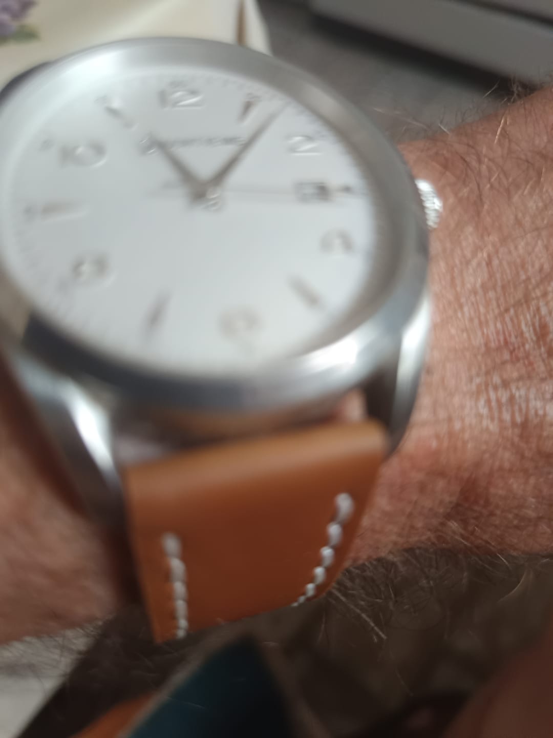 Customer photo review of Bracelet Montre Cuir Épais