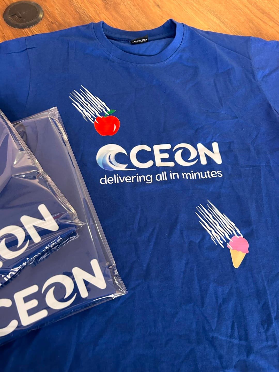 Customer photo review of Customized Cotton T-Shirt With Your Company Logo | Order Logo Printed Tees | PrintMine.in