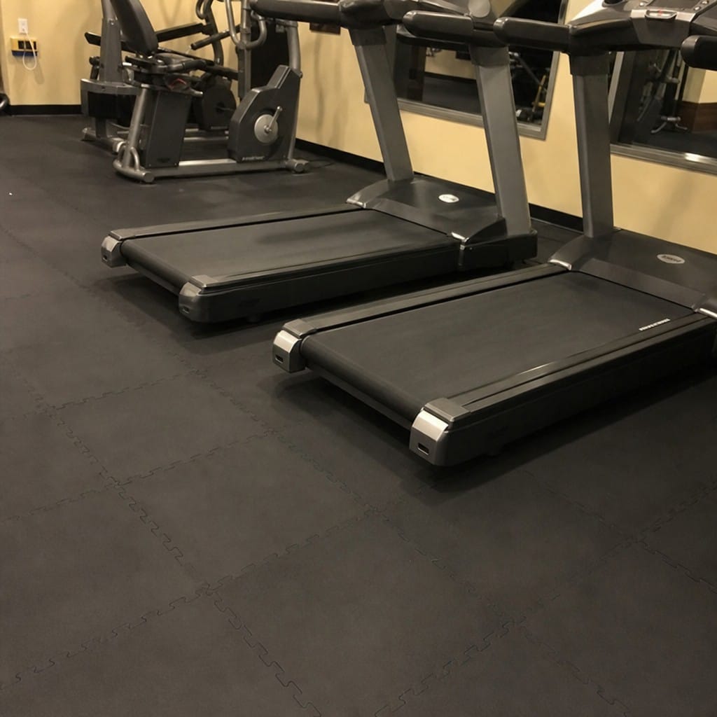 Customer photo review of 16mm Interlocking Rubber Gym Tiles | 500mm × 500mm | EN 13893 Certified | Commercial Grade