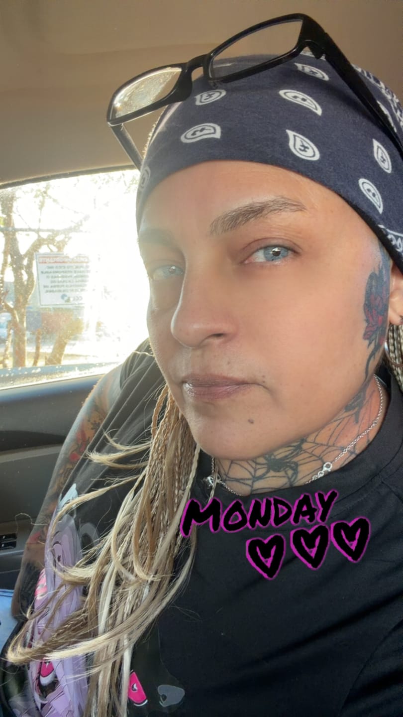 Customer photo review of Clover Blue Prescription Colored Contact Lenses