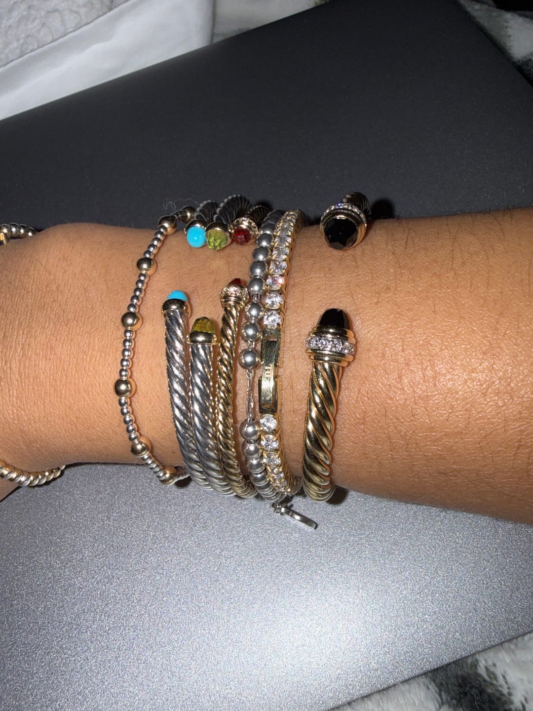 Customer photo review of Luxe Tennis Bracelet