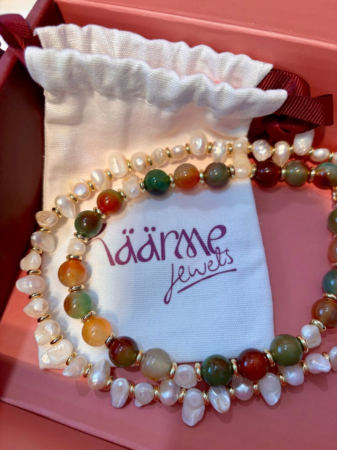 Customer photo review of Chunky Pearl Base Necklace