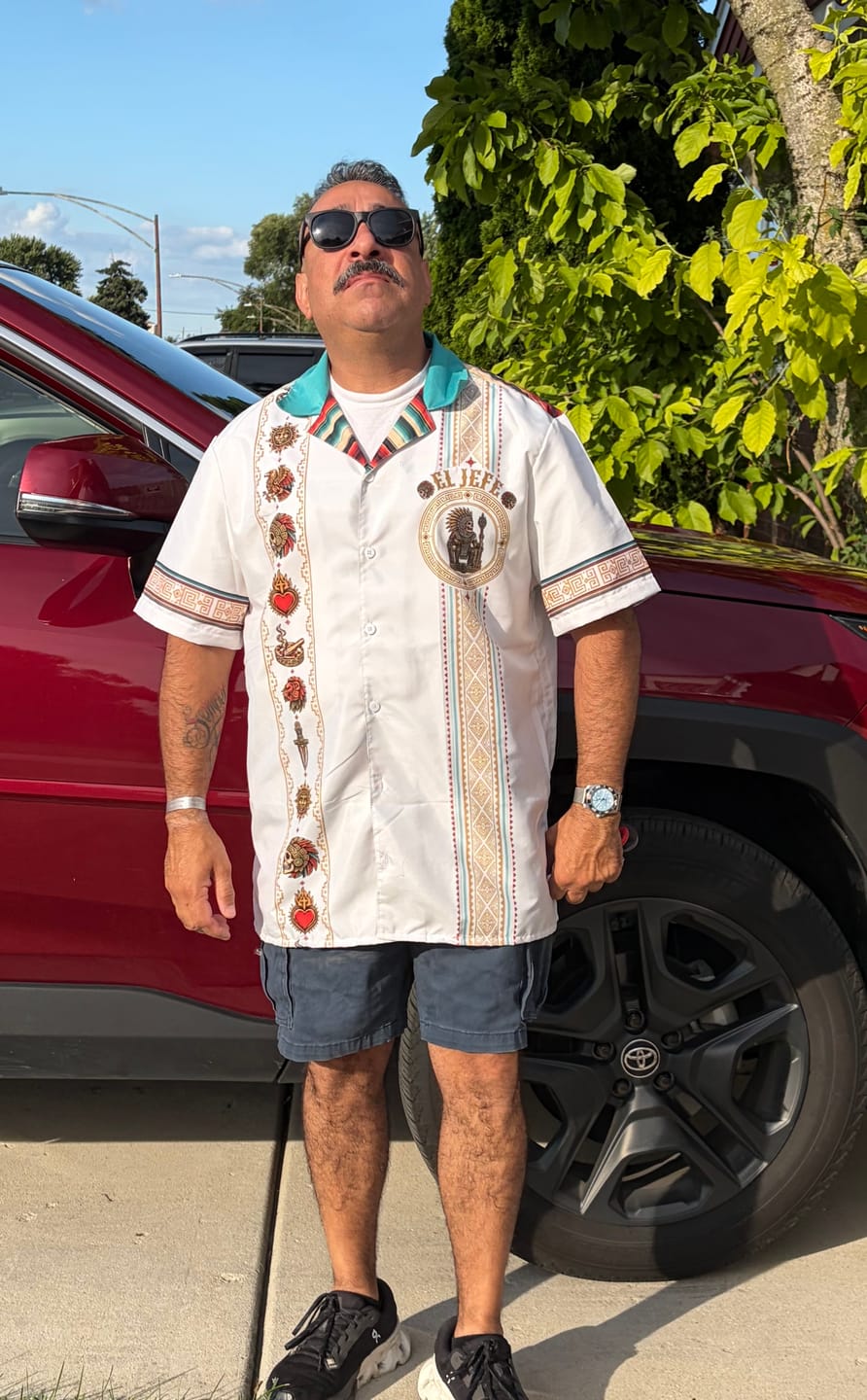 Customer photo review of El Jefe Azteca Hueso Guayabera