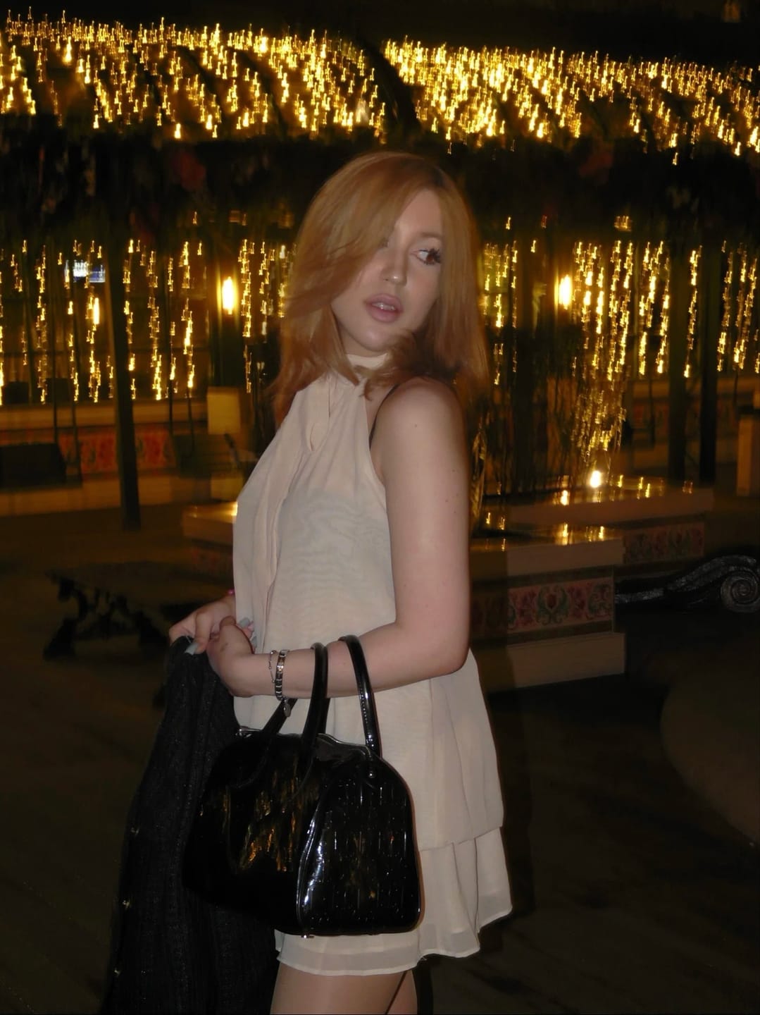 Customer photo review of Eden Halter Backless Mini Dress