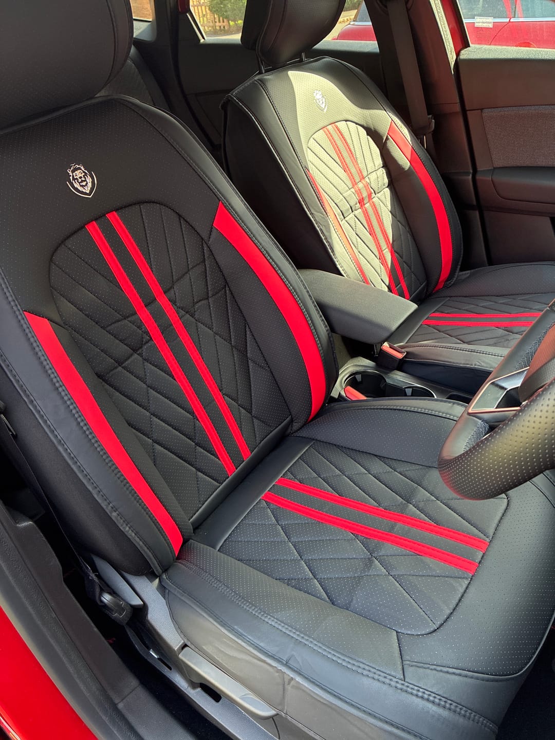 David A.'s car with Red & Black seat covers