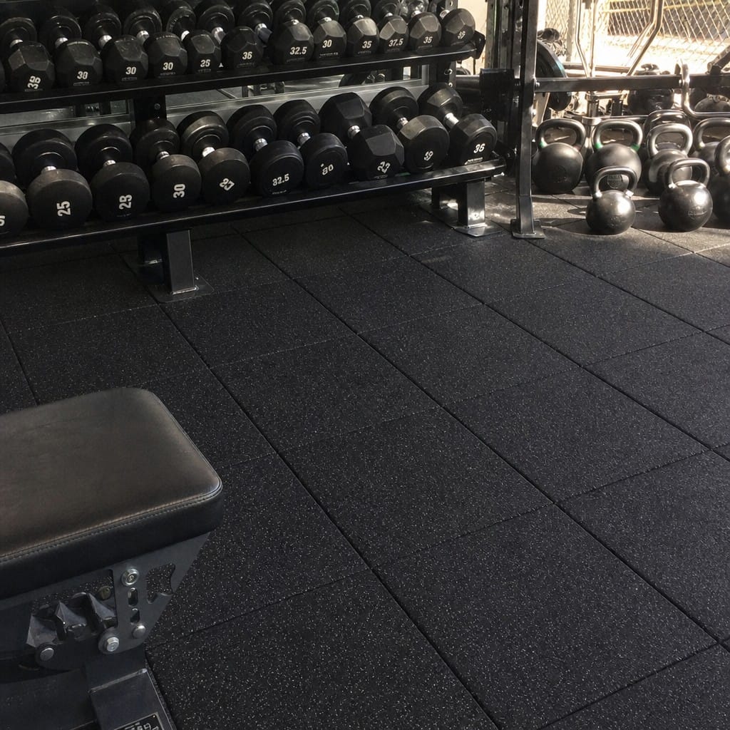 Customer photo review of 30mm Acoustic Rubber Gym Tiles | Soundproof Gym Flooring | 75 dB Noise Reduction | 200kg+ Drop Rated | EN 13893 Certified