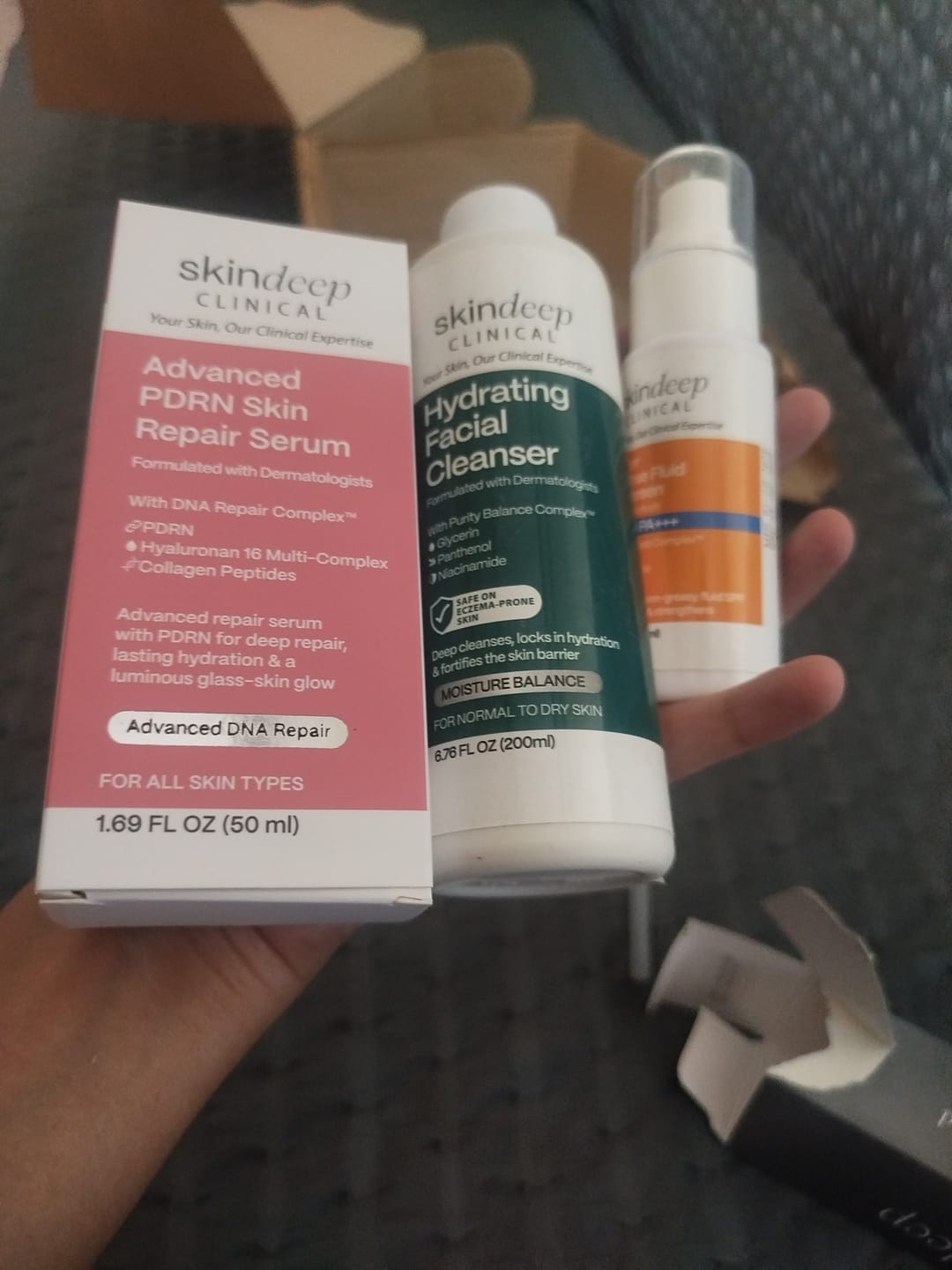 Customer photo review of Hydrating Facial Cleanser