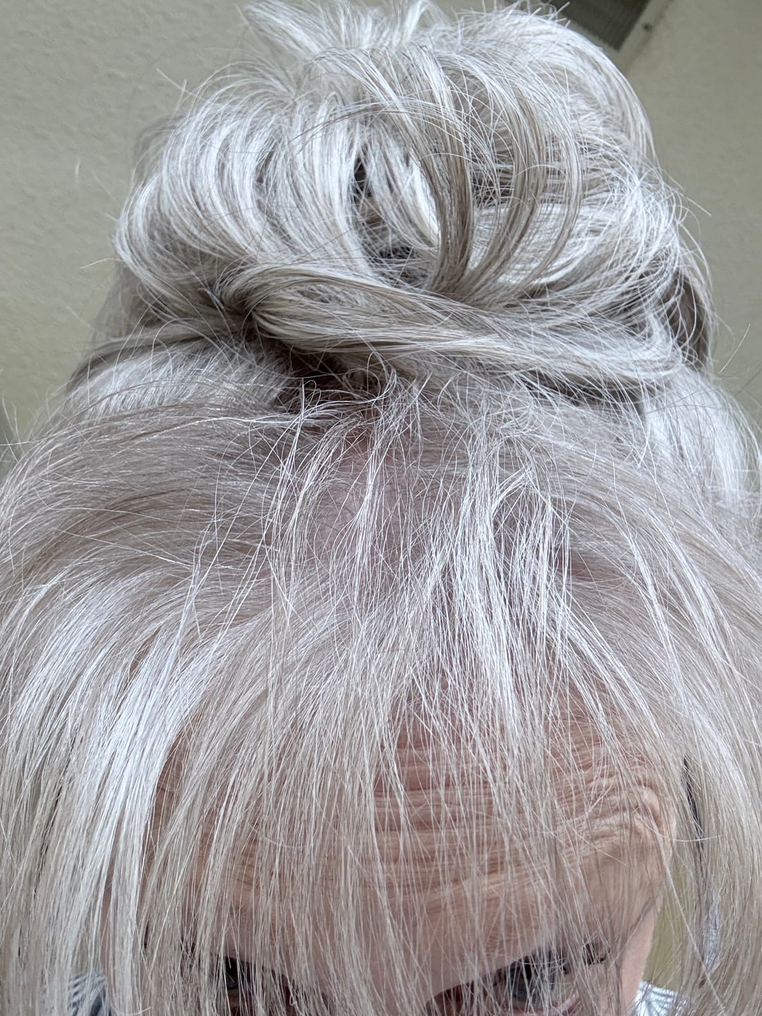 Customer photo review of Messy Bun Hair Piece – Curly Synthetic Hair Bun