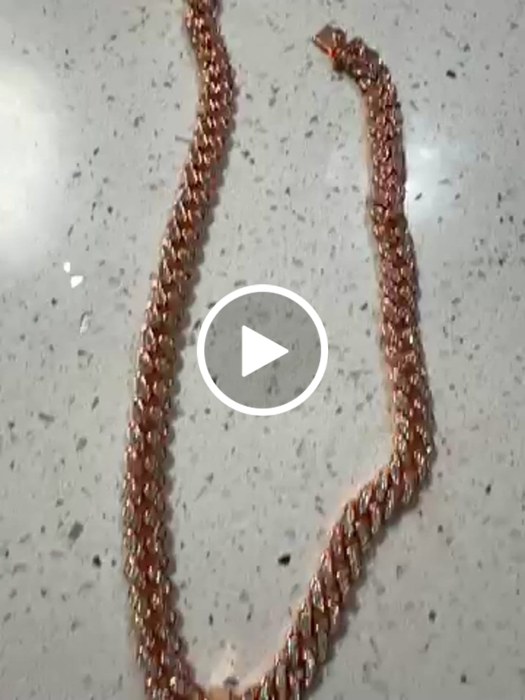 Customer video review of 13mm Cuban Chain - Rose Gold