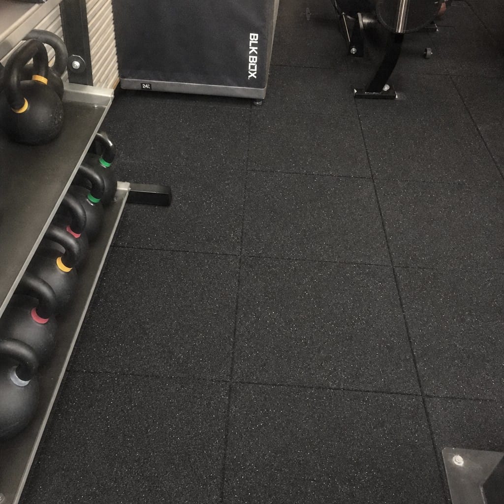Customer photo review of 30mm Acoustic Rubber Gym Tiles | Soundproof Gym Flooring | 75 dB Noise Reduction | 200kg+ Drop Rated | EN 13893 Certified