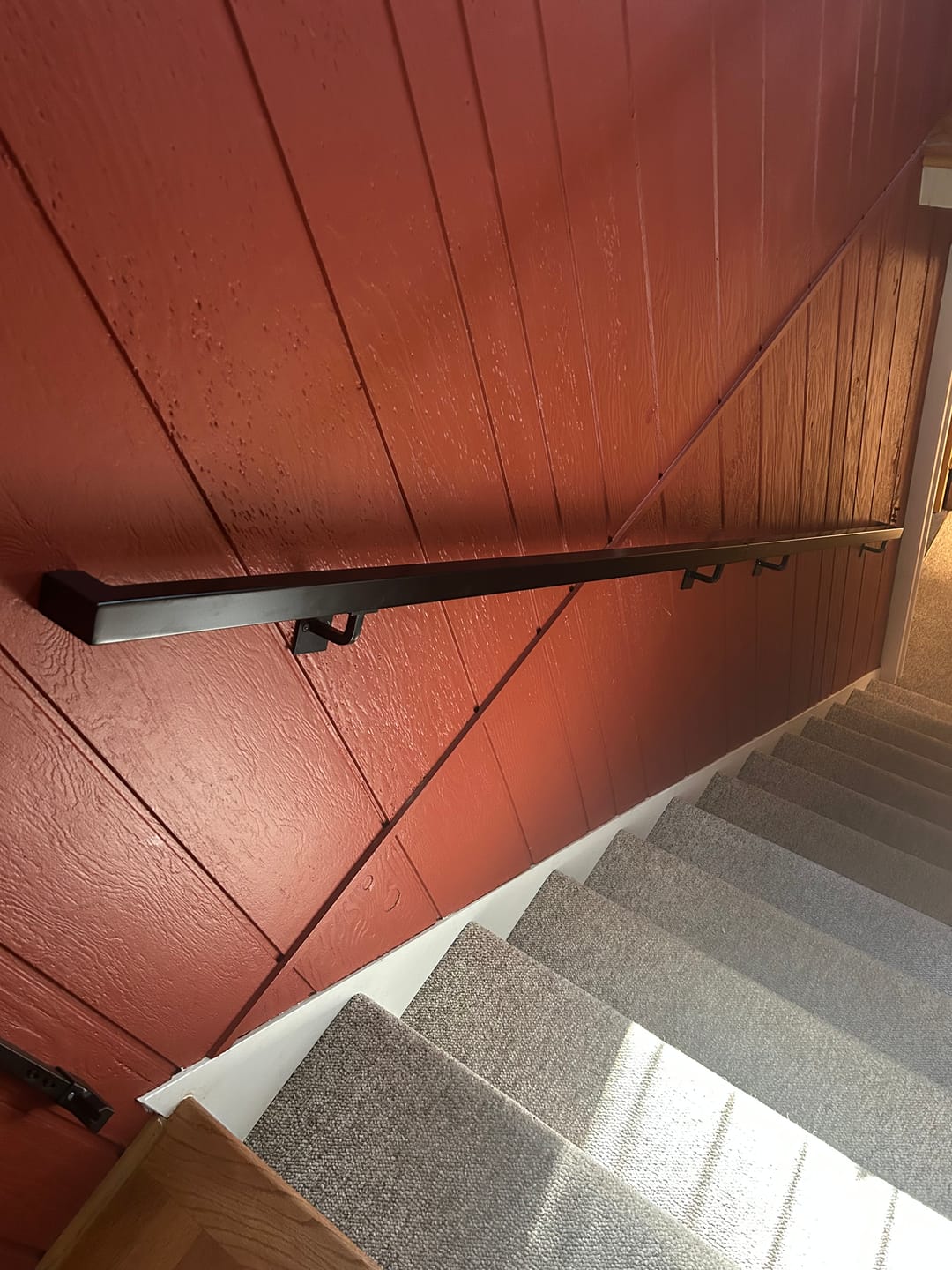 Customer photo review of Metal Hand Rail with Wall Return (L Shape)