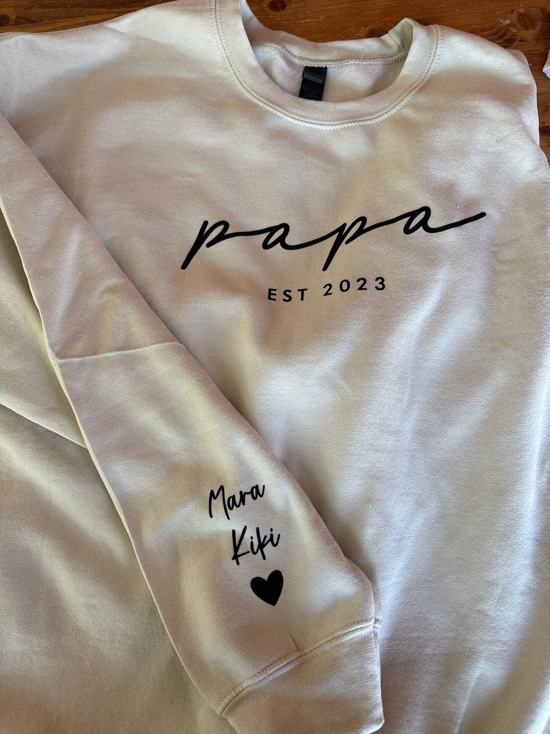 Customer photo review of Beste Papa - Gepersonaliseerde trui met 3D opdruk met naam voor ouders en grootouders