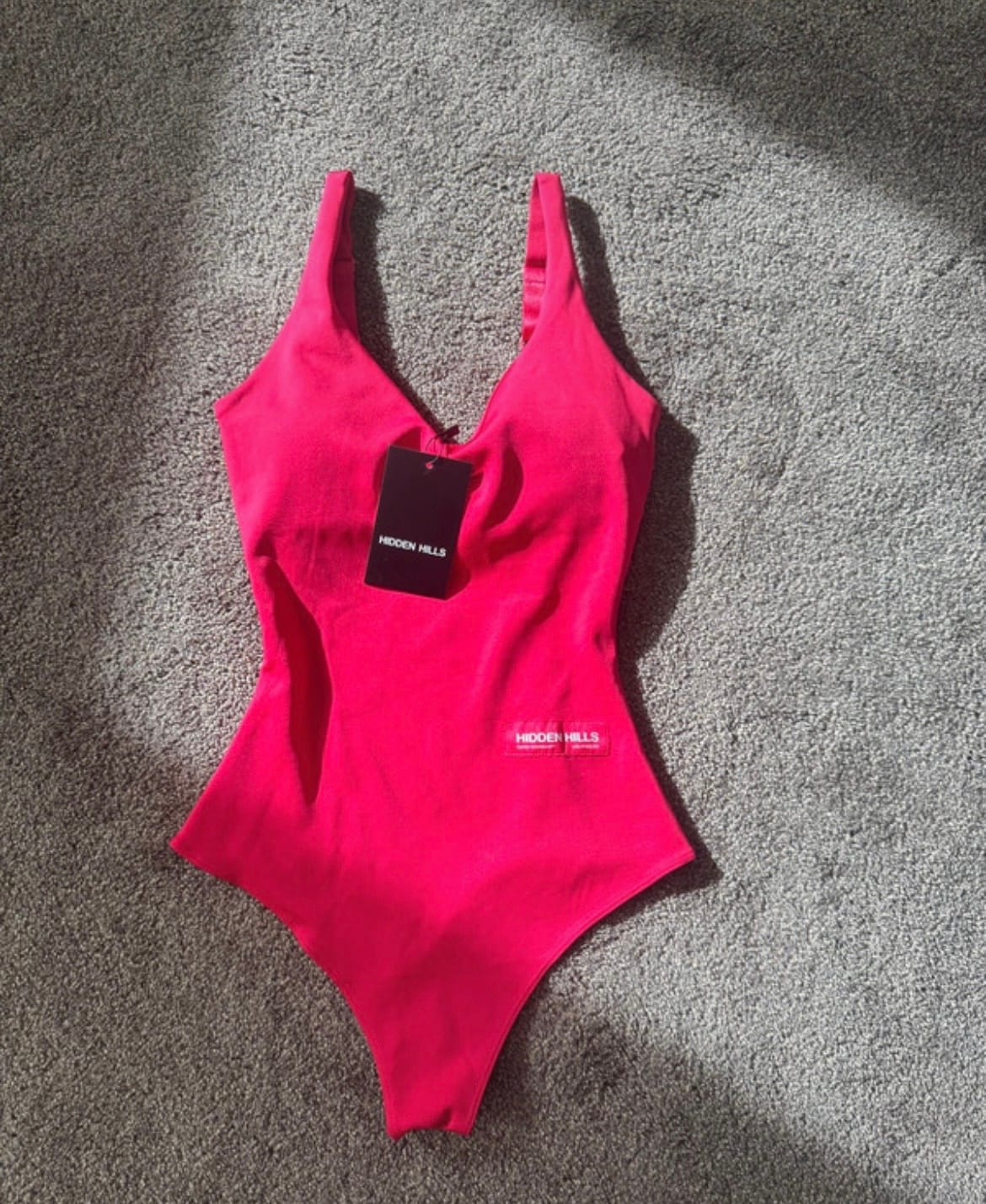 Customer photo review of LABEL BODYSUIT RASPBERRY RED