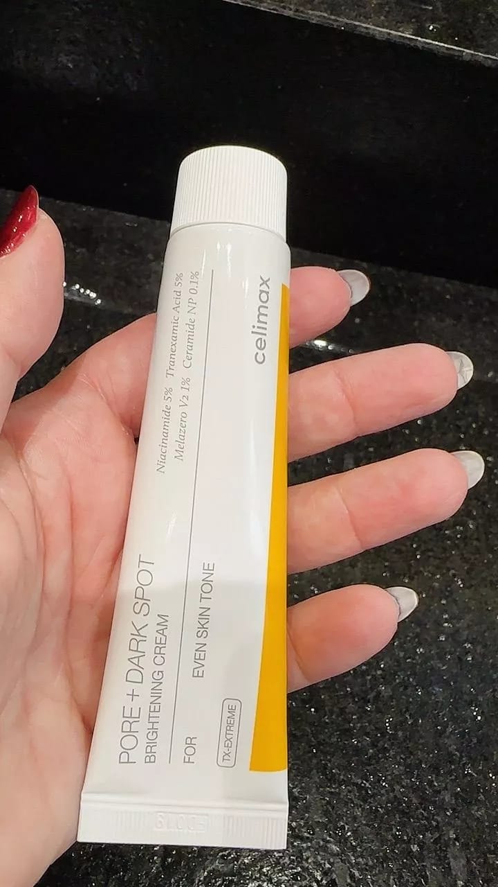 Customer photo review of Celimax Pore+Dark Spot Brightening Cream