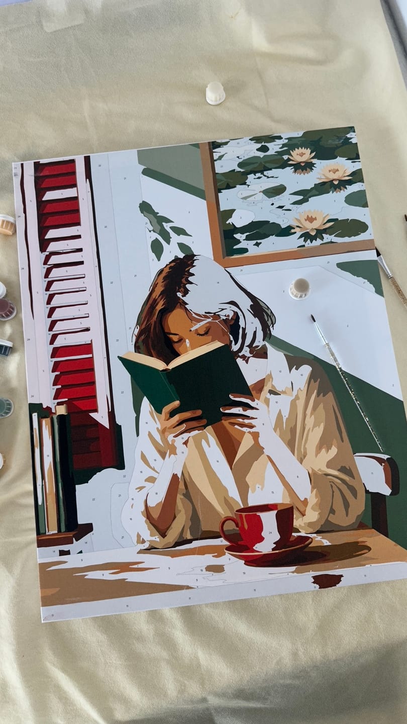 Customer photo review of Cafe Readings | Paint by Number