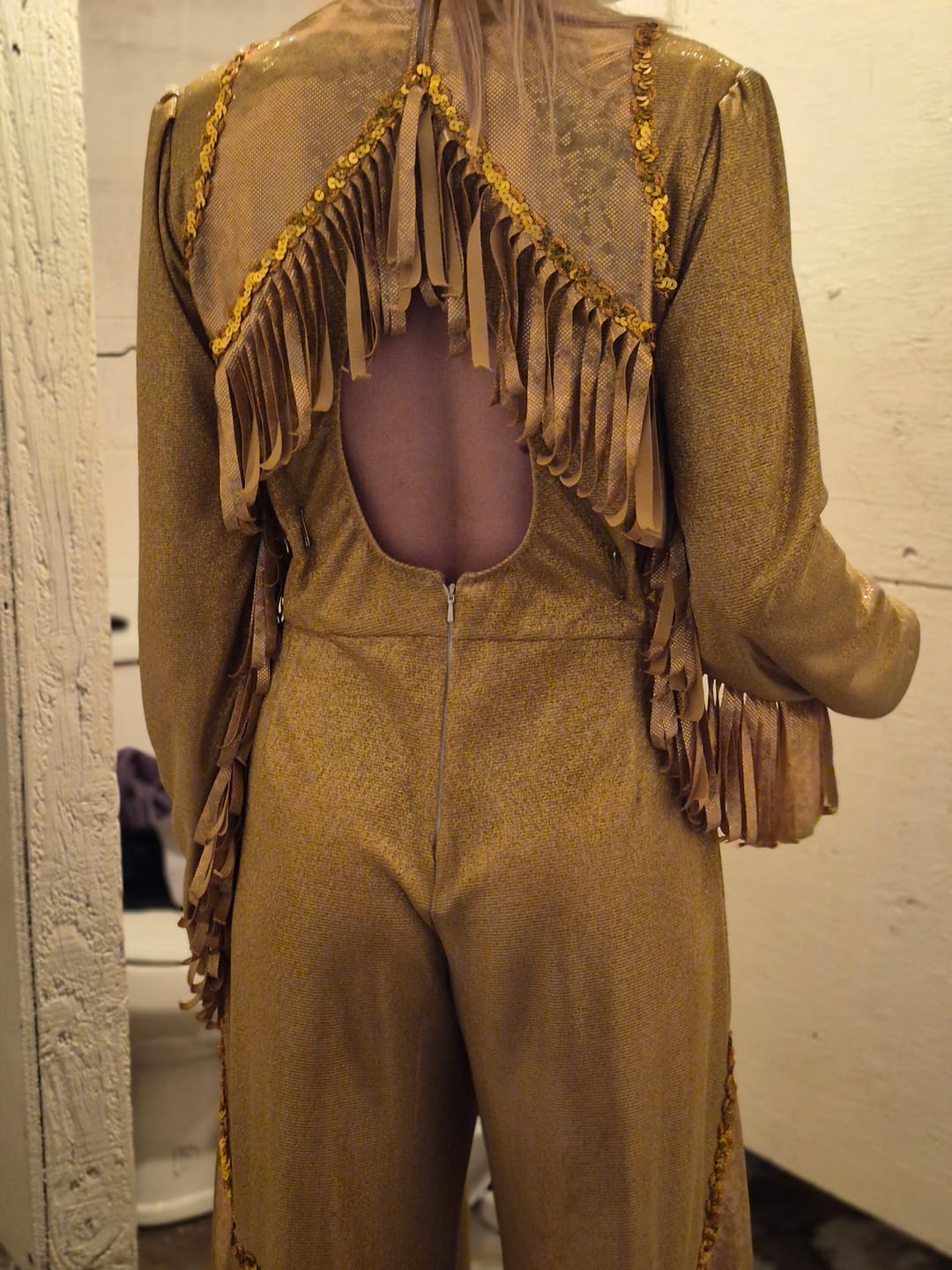 Customer photo review of Gold Stretch Metallic Lurex