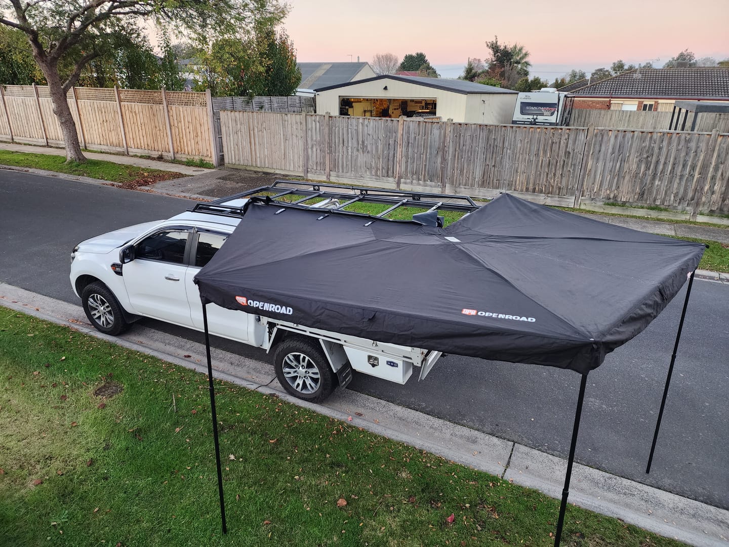 Customer photo review of OPENROAD  270 Free Standing Awning for Camping