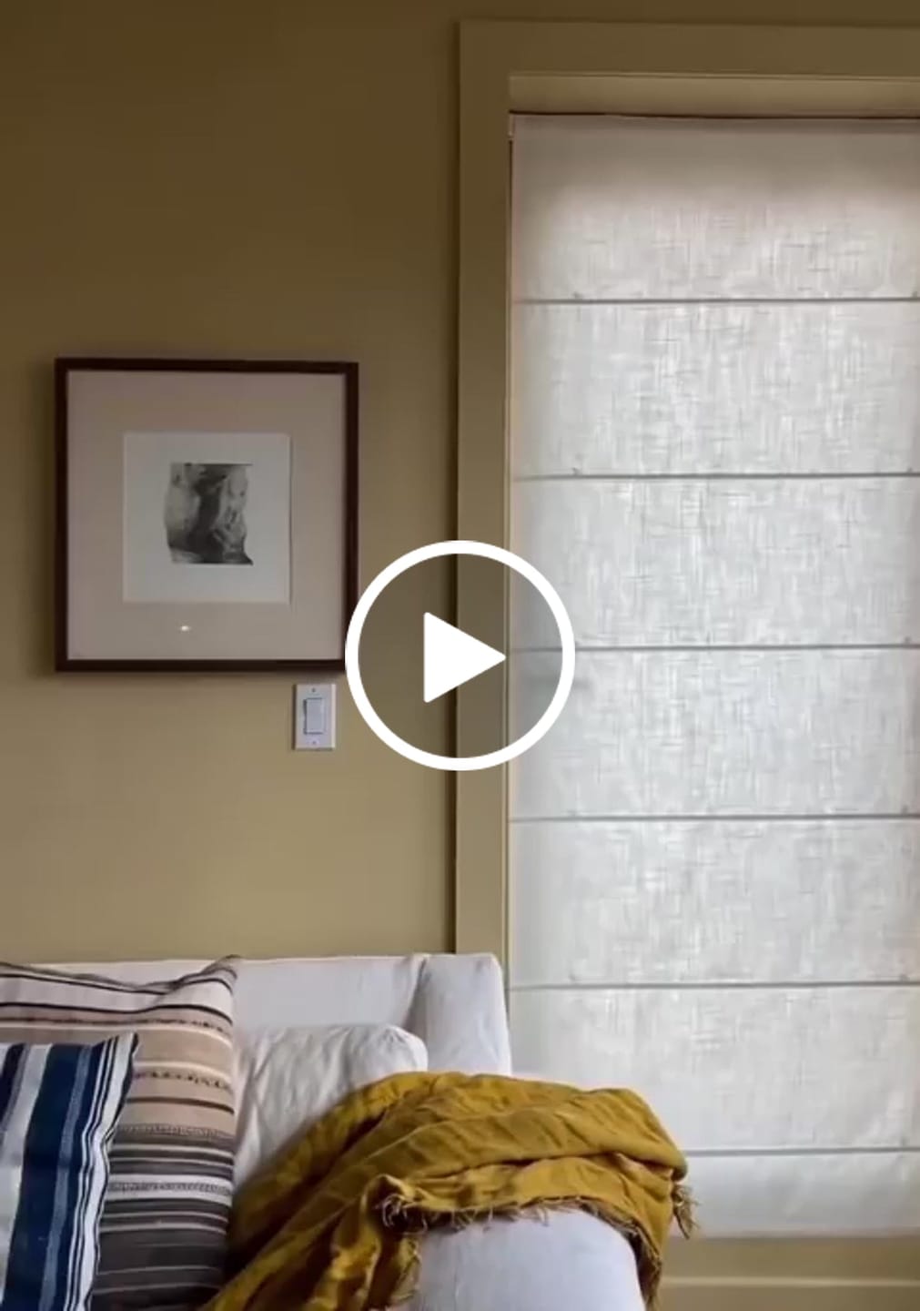 Customer video review of Smart Motorized Linen Roman Shades - 50% / 70% / 100% Blackout Terra