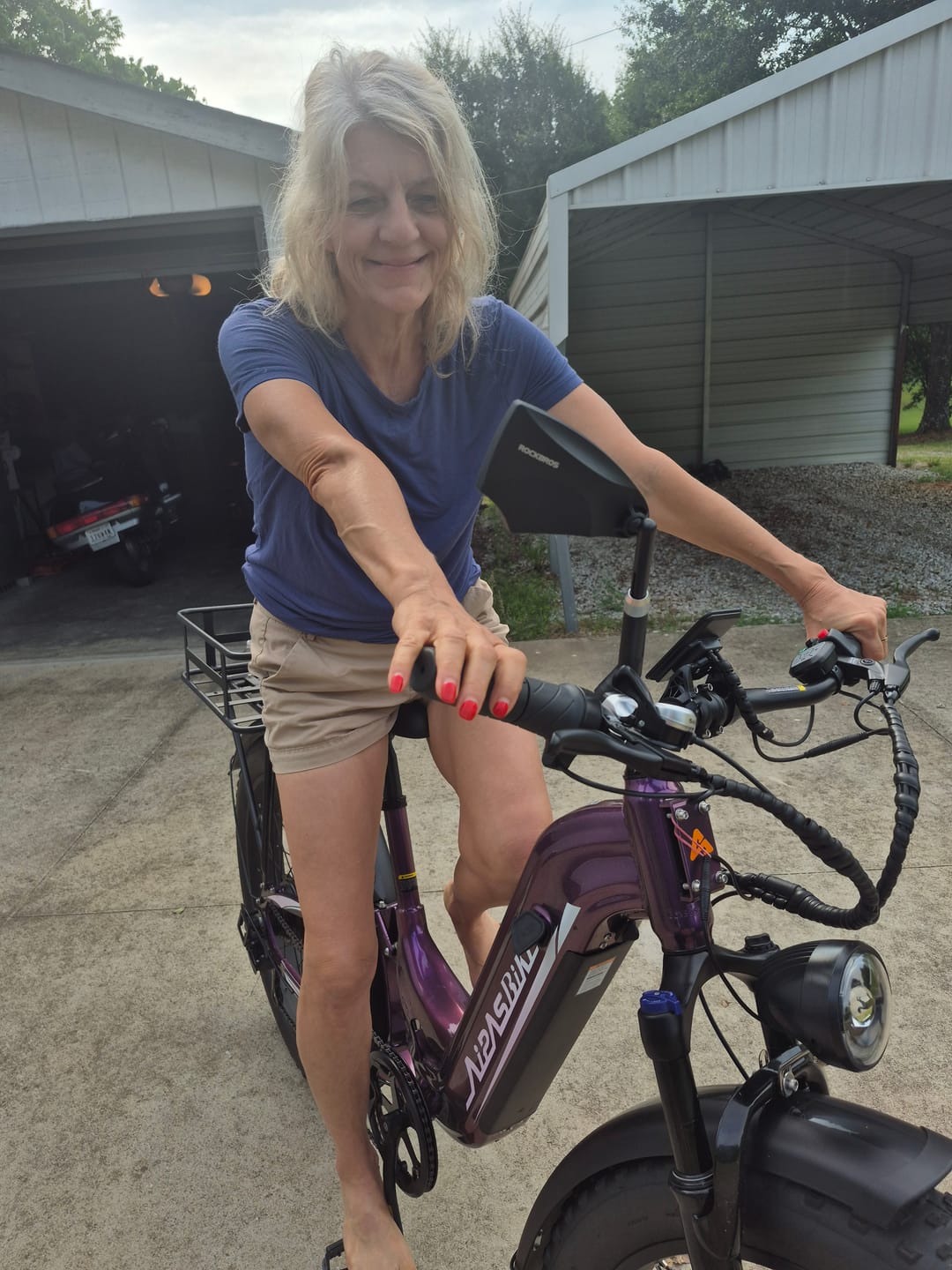 Customer photo review of Anti-Glare Bike Mirror