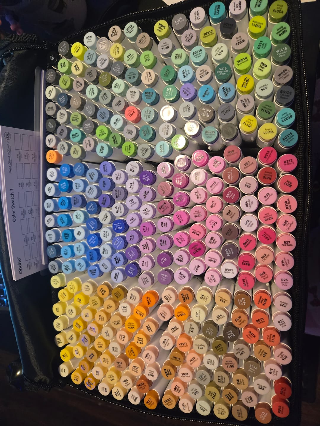 Customer photo review of Ohuhu Honolulu Brush Markers - Large Set