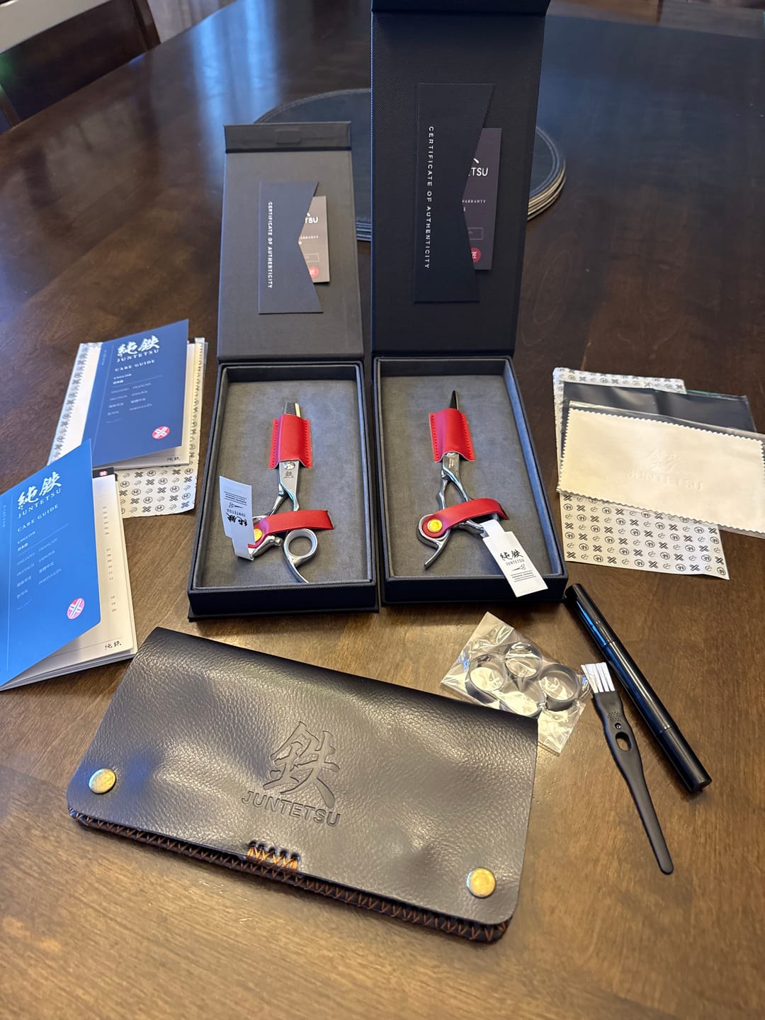 Customer photo review of Juntetsu VG10 Offset Cutting & Thinning Shear Set