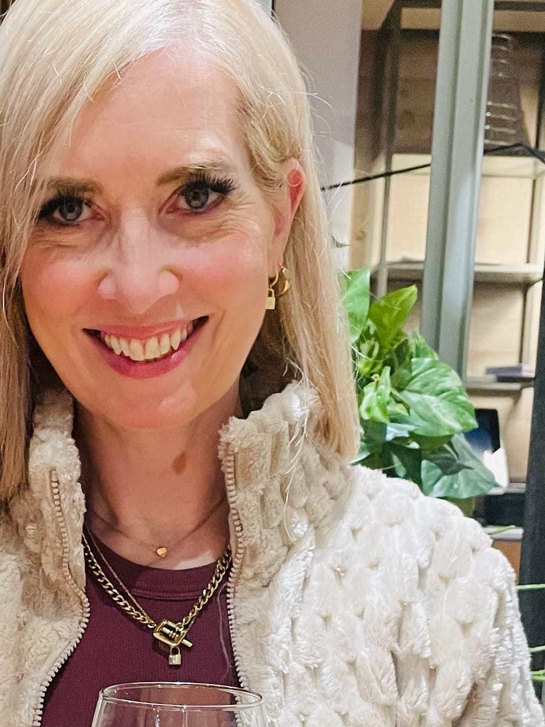 Customer photo review of Padlock Initial Letter Earrings