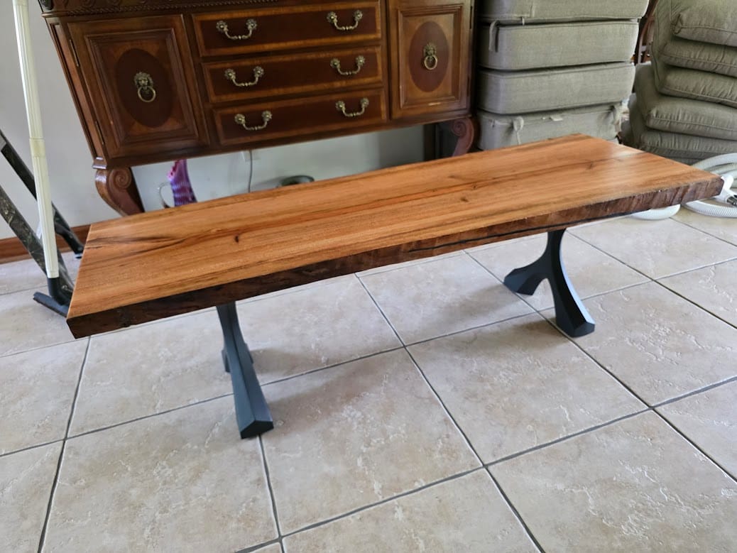 Customer photo review of Coffee Table Legs 16.1" H Metal X-Shaped Furniture - 120 Xavier