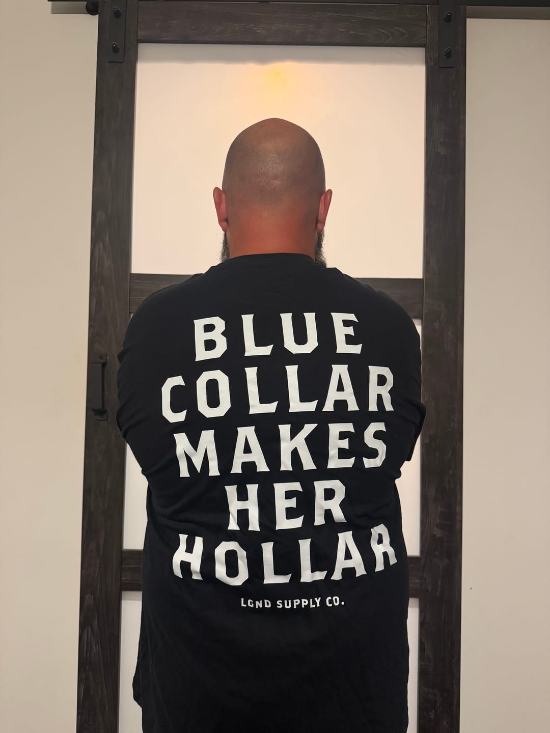 Customer photo review of Blue Collar Tee